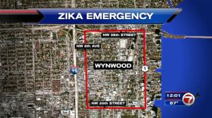 Area in Wynwood where Zika virus has been contracted