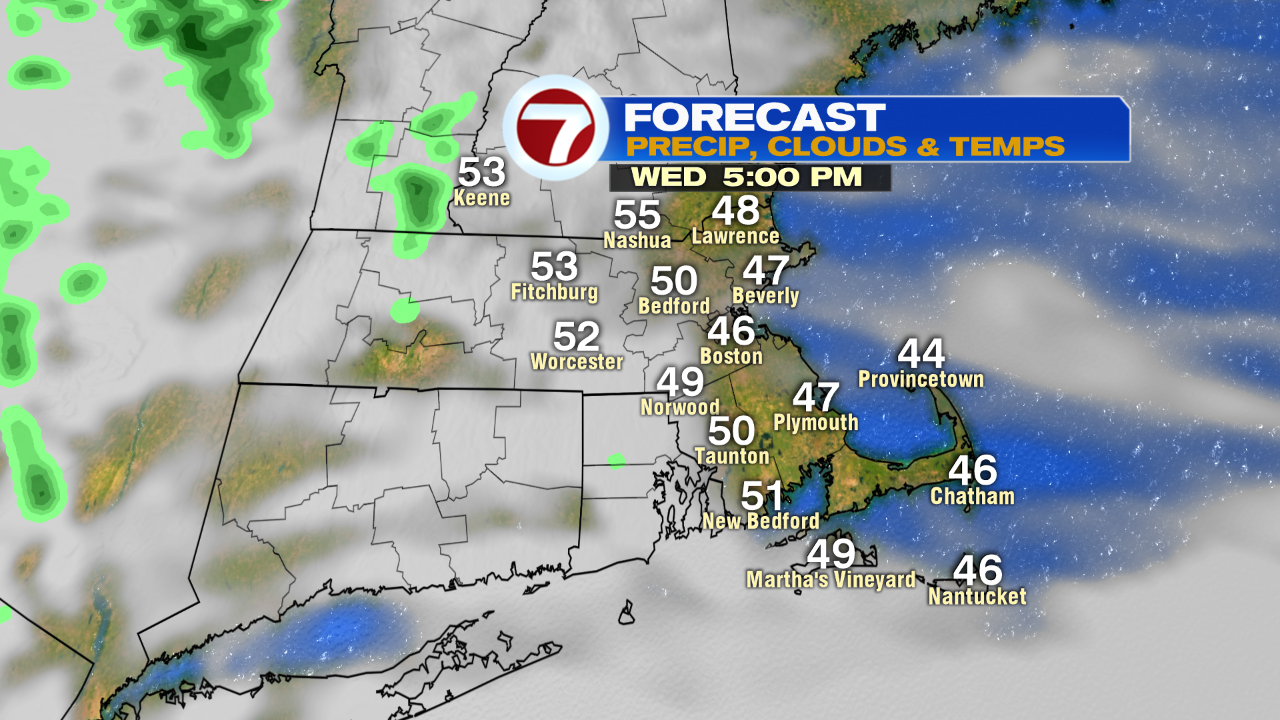 RPM Temp and Precip 5PM WED